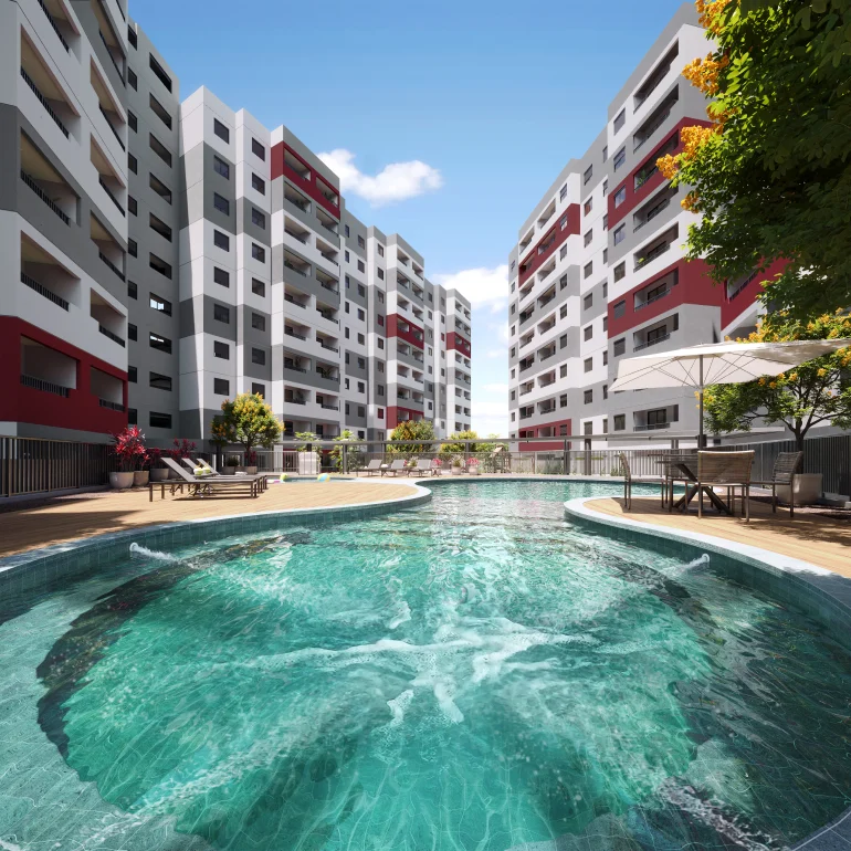 Piscina adulto com SPA